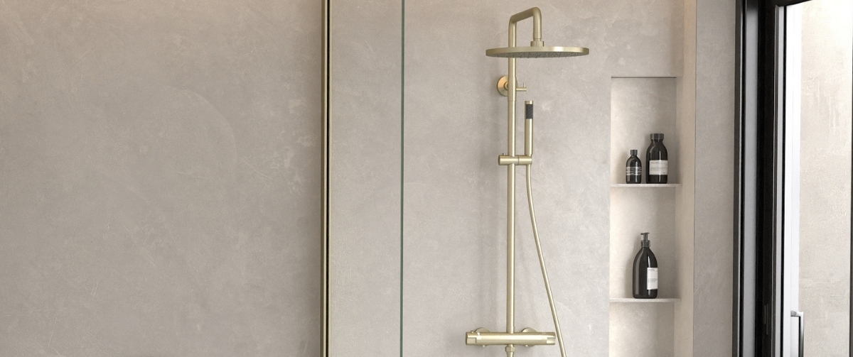 Colonna doccia oro