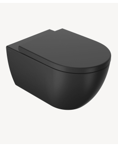 WC sospeso con sedile incluso Nero opaco - Arc - small