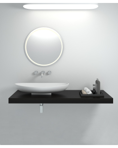 Lavabo moderno in solid surface Bianco opaco - Kinshasa - small