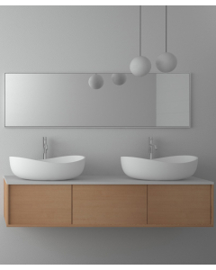 Lavabo da appoggio in solid surface Bianco opaco - Kitwit - small