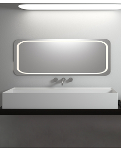 Lavabo rettangolare da appoggio in solid surface Bianco opaco - Matadi - small