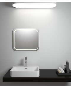Lavabo rettangolare da appoggio in solid surface Bianco opaco - Butembo - small