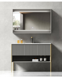 Mobile bagno Grigio Calcutta - 100 cm - small