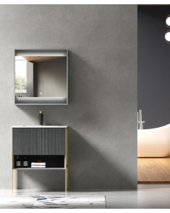 Mobile da bagno Grigio Calcutta - 70 cm - small