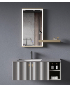 Mobile da bagno Grigio Bombay - 100 cm - small