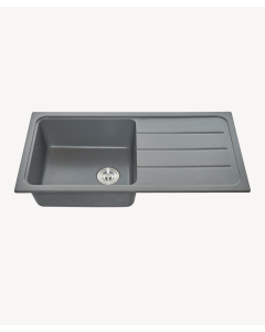 Lavello da cucina singolo 1000 mm - grigio cemento - Galanthus