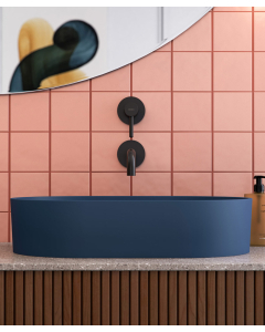 Ovo - Lavabo da appoggio Blu - small
