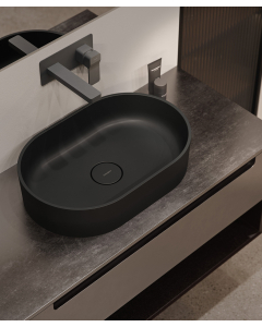 Ovo - Lavabo da appoggio Nero - small