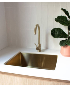 Lavello da cucina singolo 550 mm - ottone spazzolato - Ohia - small