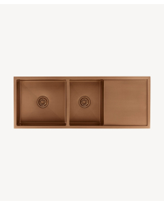 Lavello da cucina doppio 1180 mm - rame spazzolato - Filao