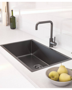 Lavello singolo 750 mm - gunmetal spazzolato - Hiba