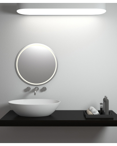 Lavabo ovale da appoggio in solid surface Bianco opaco - Dolisie - small