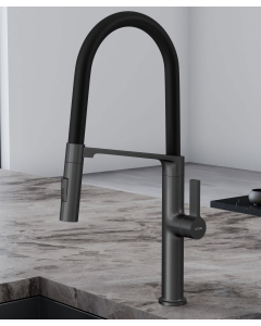 Miscelatore lavello moderno con doccetta - Gunmetal