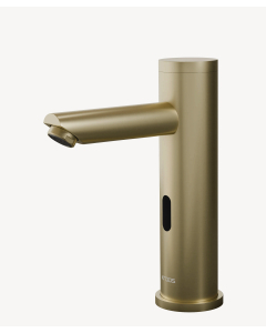 Robinet lavabo automatique moderne, eau froide - Pula, finition doré brossé