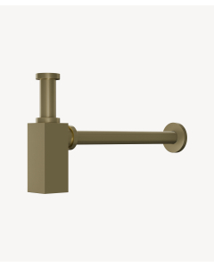 Sifone lavabo quadrato Dorato spazzolato - small