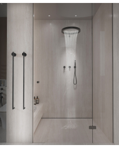 Scaldasalviette elettrico nero 2 barre