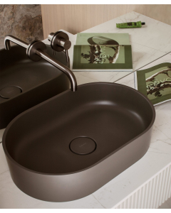 Ovo - Lavabo da appoggio Grigio - small