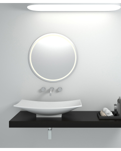 Lavabo rettangolare da appoggio in solid surface Bianco opaco - Kamina - small