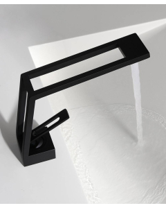 Miscelatore lavabo design - Nero opaco