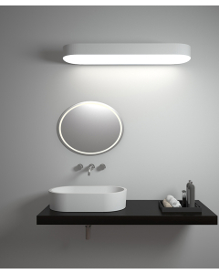 Lavabo ovale da appoggio in solid surface Bianco opaco - Dongou - small