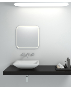 Lavabo da appoggio in solid surface Bianco opaco - Isiro - small