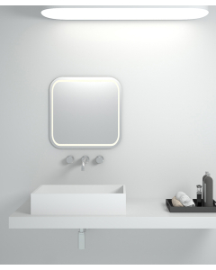 Lavabo rettangolare da appoggio in solid surface Bianco opaco - Shanga - small