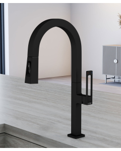 Miscelatore lavello alto moderno con doccetta