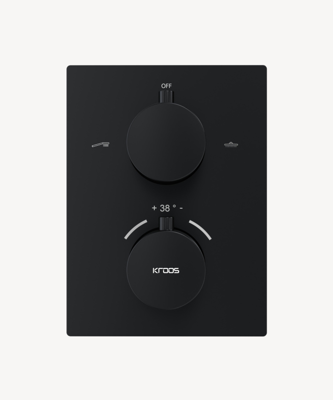 Sistema doccia termostatico a soffitto - Nero
