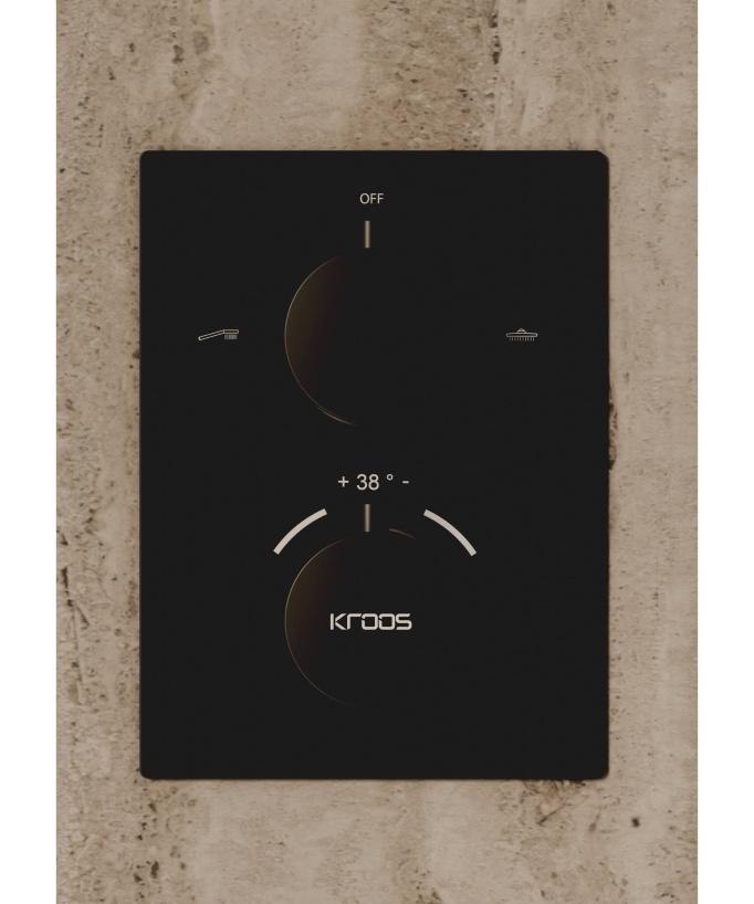 Sistema doccia termostatico a soffitto - Nero