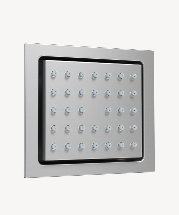 Sistema doccia termostatico a soffitto con getti nascosti 500 mm - Nickel spazzolato