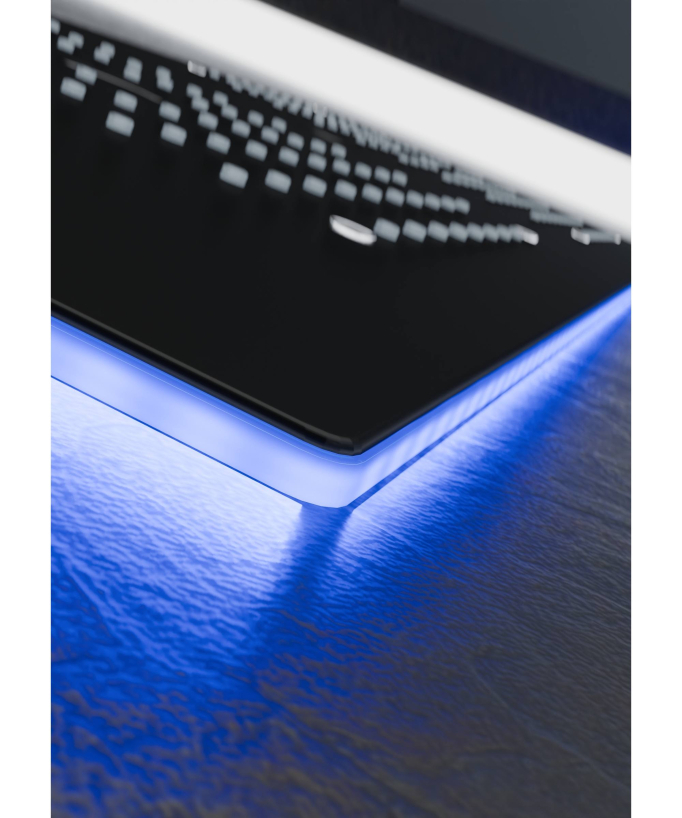 Pacchetto doccia termostatico con 3 getti a LED Nero - 900x300 mm