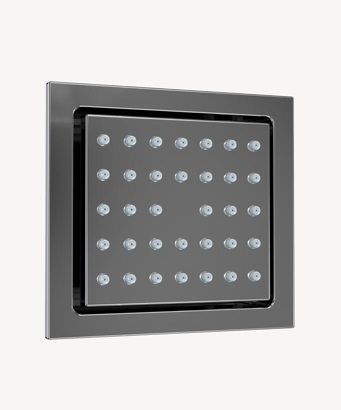 Sistema doccia termostatico a soffitto con getti nascosti 500 mm - Cromo