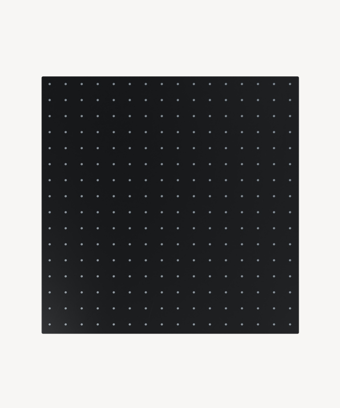 Sistema doccia termostatico a soffitto con getti nascosti 500 mm - Nero