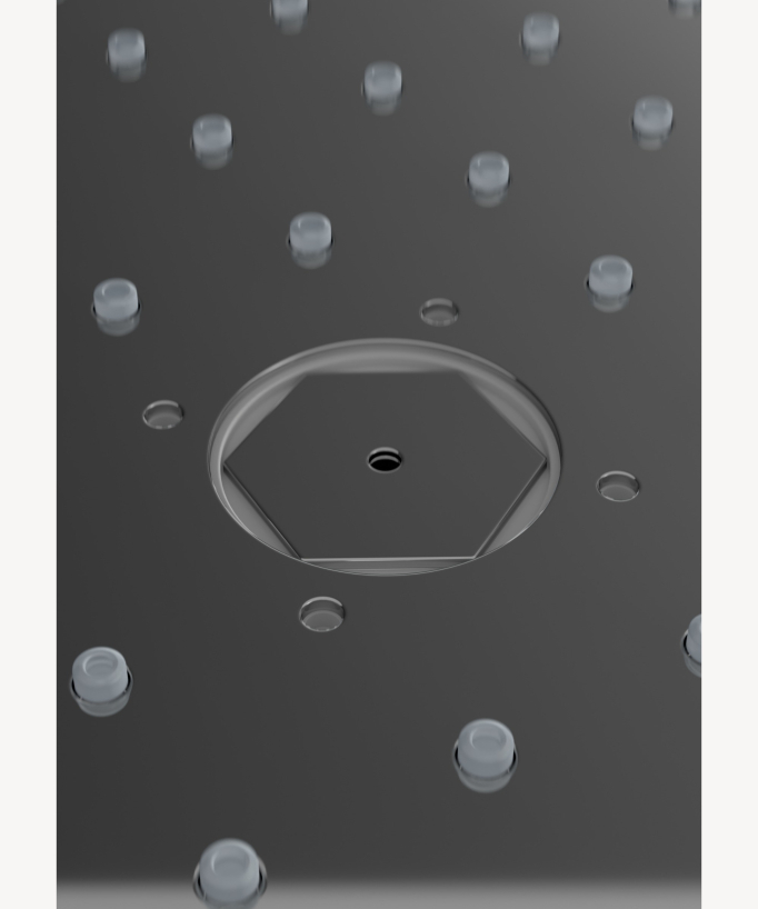 Gruppo doccia termostatico con 3 getti LED - 900x300 mm