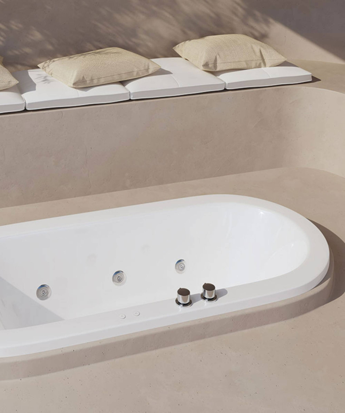 Vasca acrilica da incasso Bianco lucido - Loft