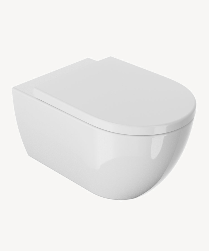 WC sospeso con sedile incluso Bianco lucido - Arc - small