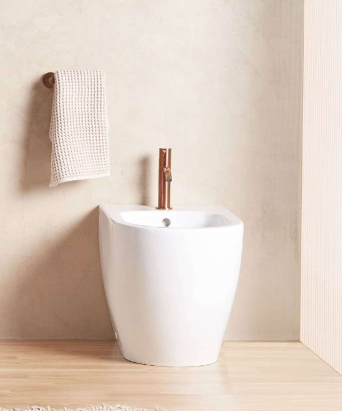 Bidet a pavimento in ceramica Bianco opaco - Arc