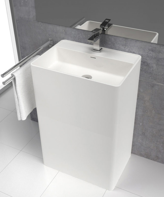 Lavabo a colonna moderno Cabanes - Bianco