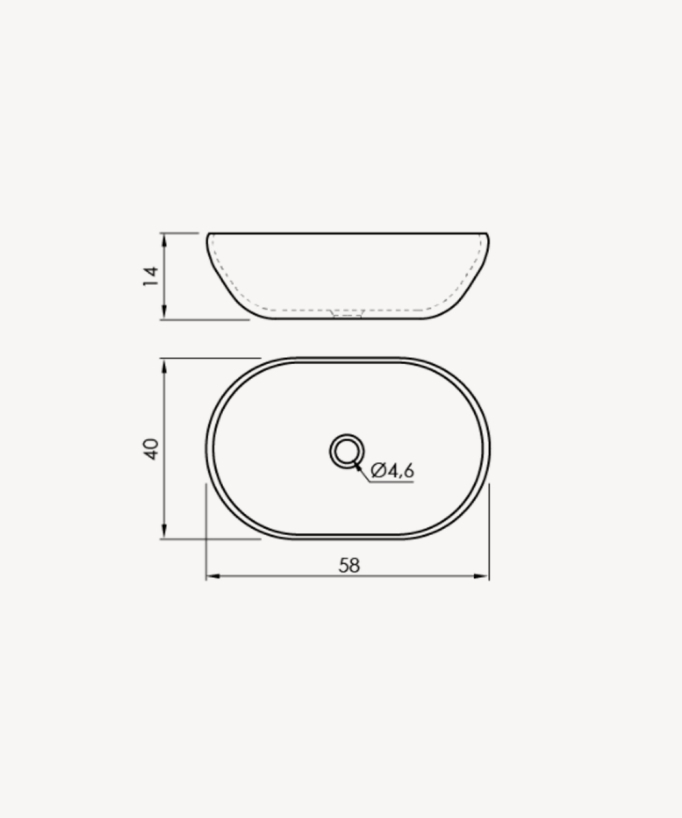 Lavabo ovale contemporaneo Chiure - Bianco