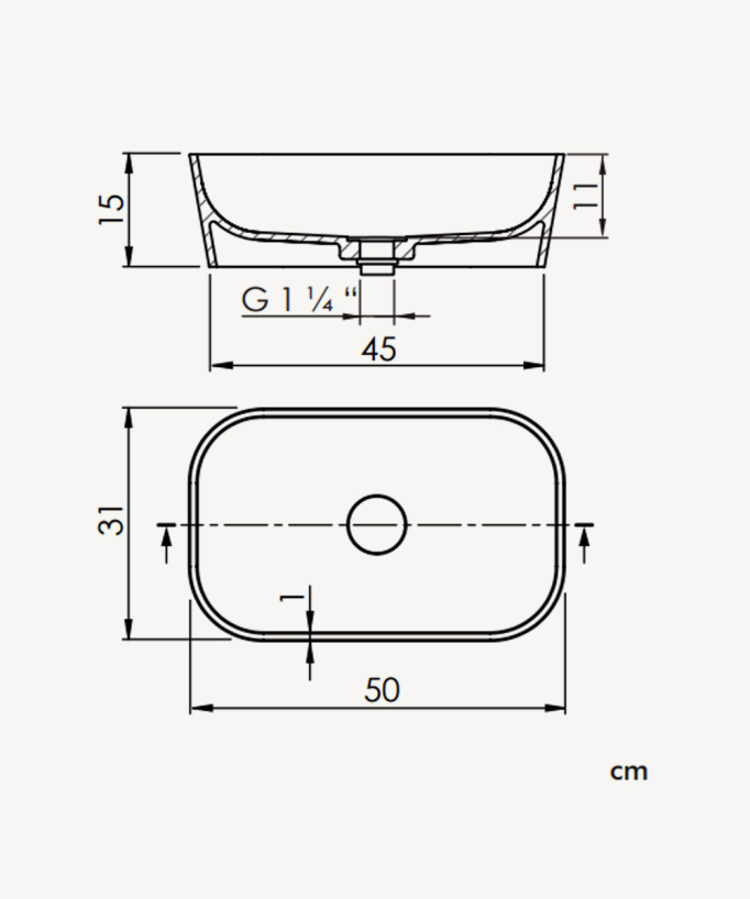 Lavabo da appoggio solid surface Sanycess - Rust
