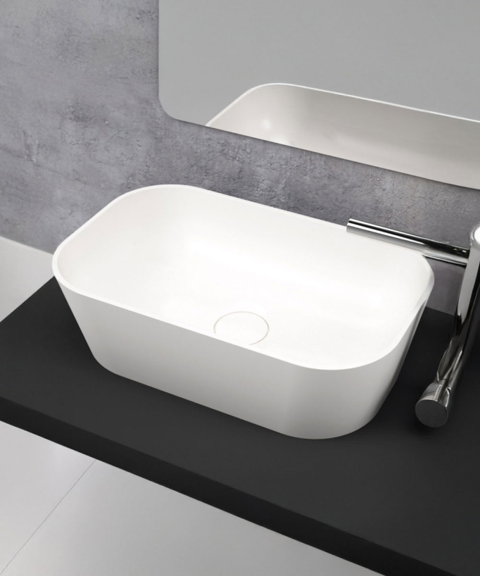 Lavabo da appoggio solid surface Sanycess - Rust - small