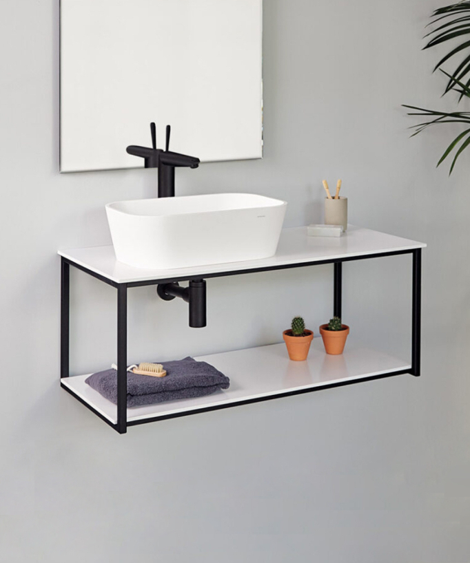 Mobile sospeso Uno metal per lavabo da appoggio - small