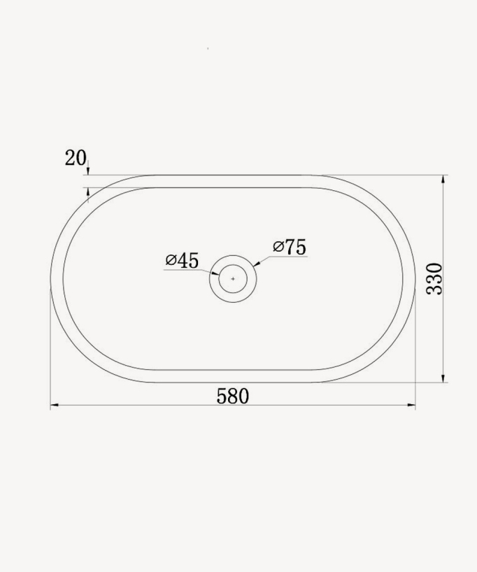 Lavabo ovale da appoggio in solid surface Bianco opaco - Dongou