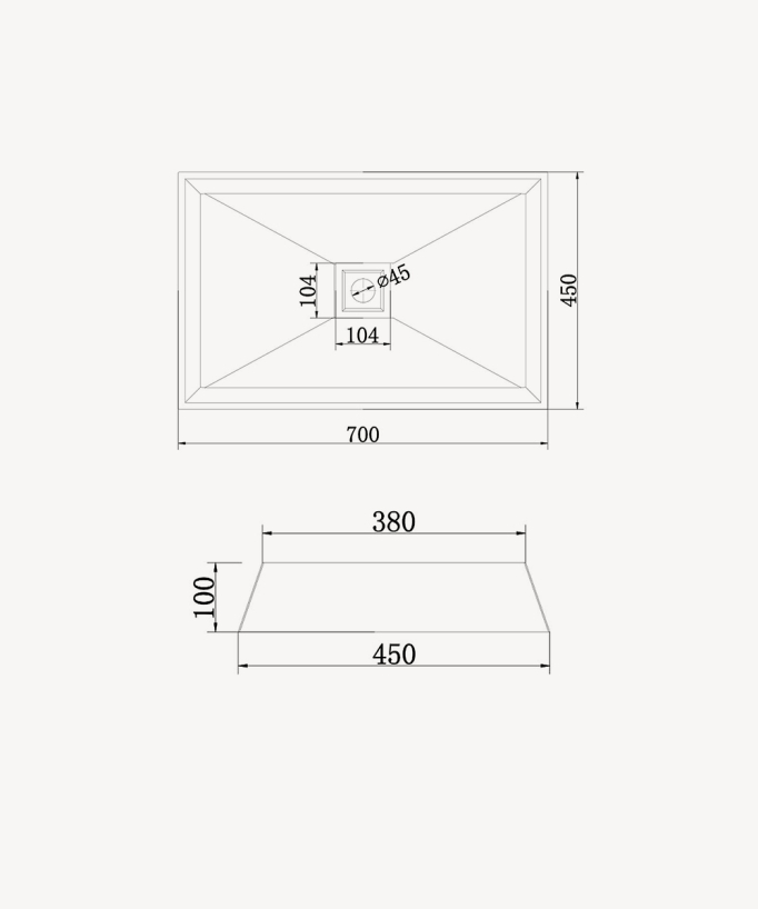 Lavabo rettangolare da appoggio in solid surface Bianco opaco - Madingou