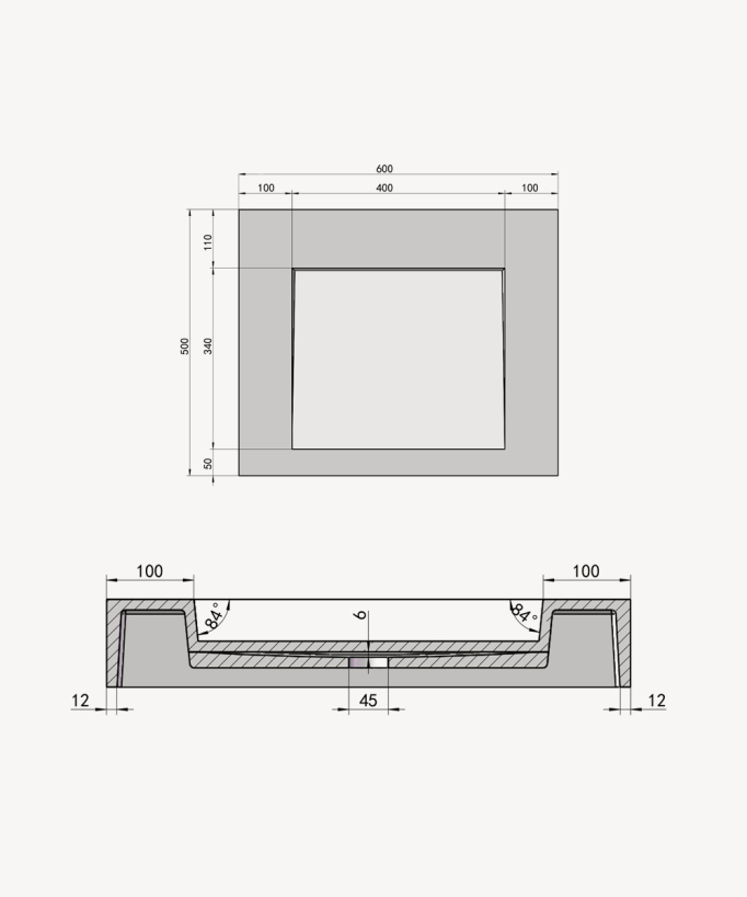 Lavabo rettangolare da appoggio in solid surface Bianco opaco - Likouala
