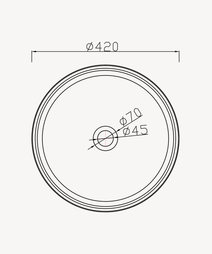 Lavabo rotondo da appoggio in solid surface Bianco opaco - Uvira