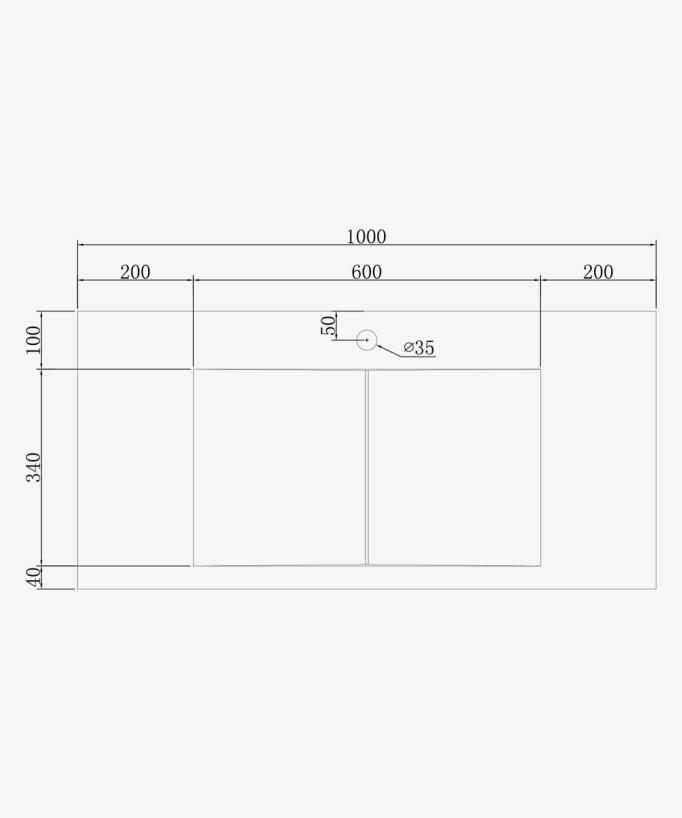 Lavabo rettangolare sospeso in resina minerale Bianco opaco - Kivu