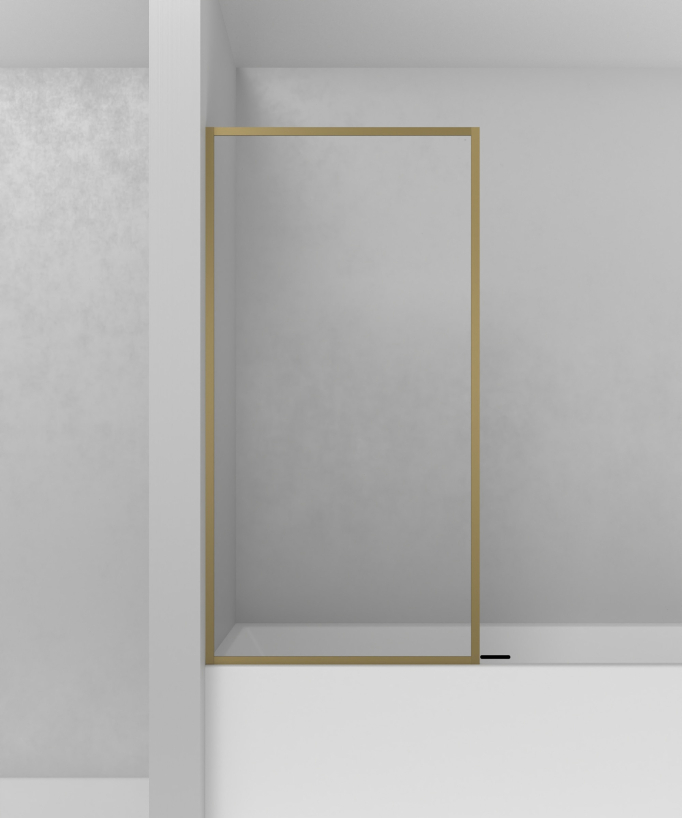 Parete vasca fissa 70 o 80 cm oro spazzolato Guadra