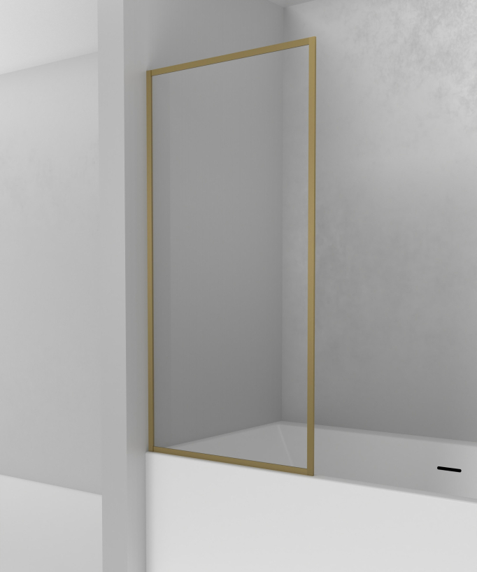 Parete vasca fissa 70 o 80 cm oro spazzolato Guadra