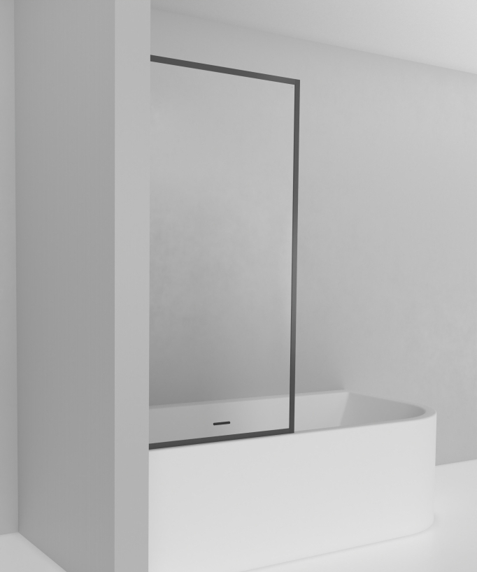 Paraschizzi vasca fisso profilo gunmetal Guadra